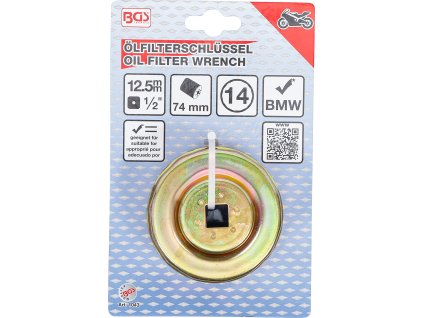 Hlavice na povolování olejových filtrů 74 mm, 14hranná, BMW, VW - BGS 1043