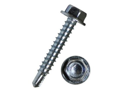 Šrouby samořezné do plechu, 4,2 x 16 mm, šestihran SW7, balení 100 ks, Zn