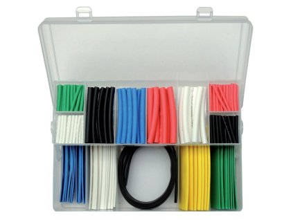 Bužírky - smršťovací hadičky, polyolefin, různé druhy, sada 171 ks - Kunzer