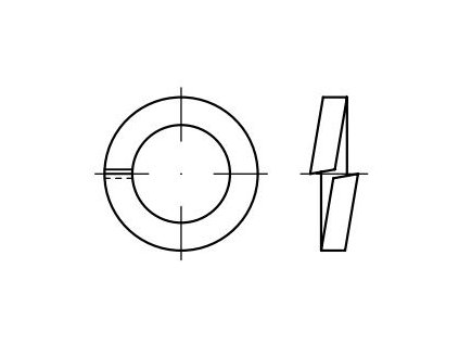 Podložky pružné DIN 7980 Zn - pérovky, pozinkované, různé rozměry
