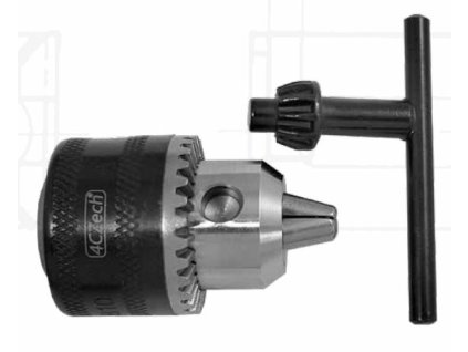 Sklíčidlo na vrtačku 3 - 16 mm, zubové, kužel B18, s kličkou - 4CZech 4CZ-H16K-B18