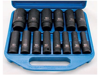 Hlavice 1/2" nástrčné tvrzené, úderové 10-32mm CrMo, sada - BGS 5207