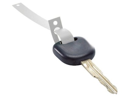 Klíčenky - visačky na klíče s poutkem plastové, balení 1000 ks, bílé