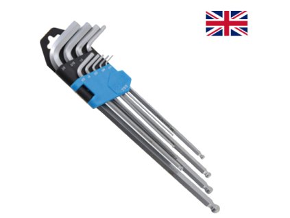 Klíče imbus, palcové 9ks - BGS 799