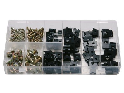 Sortiment spon a šroubků krytu motorů a podvozku automobilů 170 dílů - BGS 8114