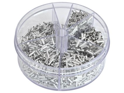 Dutinky lisovací neizolované, 0.55 - 2.5 mm, sada 1900 ks - ASTA