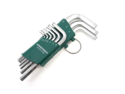 Sada klíčů Imbus s kuličkou a protiskluzovou drážkou, dlouhé, 9 ks - JONNESWAY H06SA109S