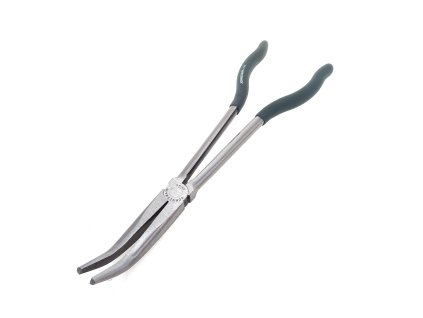 Kleště extra dlouhé, 28 cm, zahnuté 45 stupňů, špičaté čelisti - JONNESWAY P7602