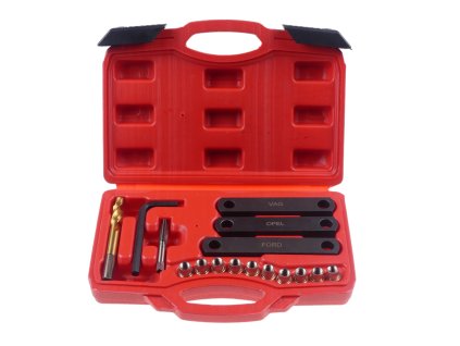 Opravná sada závitů M9 x 1,25mm vodítek brzdičů VW, Opel, Ford - QUATROS QS70400