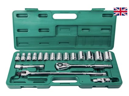 Gola sada 1/2", 12hranné palcové hlavice, 18 kusů - JONNESWAY S05H4219S