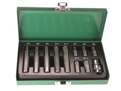 Sada bitů XZN (Spline), M5 - M12, délky 30 a 75 mm, 11 kusů - JONNESWAY S29H4111S