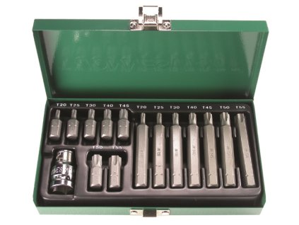 Sada bitů TORX, T20 - T55, délky 30 a 75 mm, 15 kusů - S29H4215S