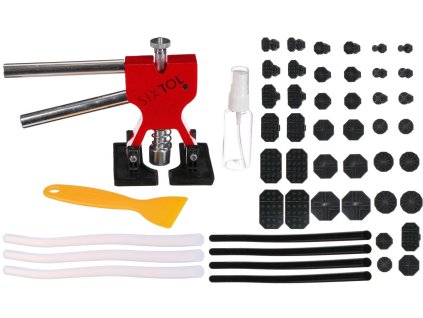 Opravná sada na promáčklé karoserie s vytahovákem CAR BODY REPAIR SET 50, 50ks SIXTOL