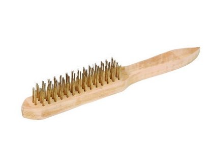 Kartáč drátěný pomosazený 4-řadý