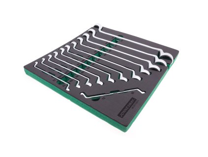 Modul pěnový - klíče očkové vyhnuté 6x7 - 30x32 mm, sada 12 ks - JONNESWAY W23112KV