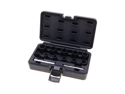 Hlavice 1/2” a 3/8” na poškozené šrouby, velikosti 8-21 mm, sada 13 ks - ASTA