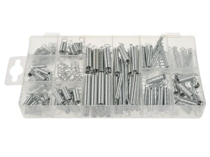 Pružinky - pera, 17.46 - 19.5 mm, stahovací a roztahovací, sada 200 kusů