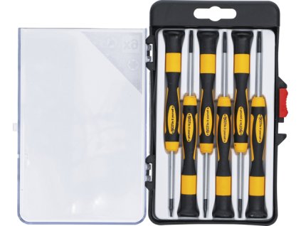 Mikrošroubováky TORX, sada 6 dílů v kazetě