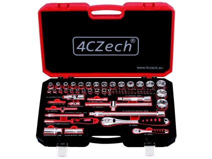 Gola sada 1/4", 1/2", šestihran, bity - 4CZech (4CZ-146-59-120)