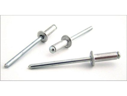 Trhací nýty hliník/ocel 6,4 x 16 mm s plochou hlavou- 50ks