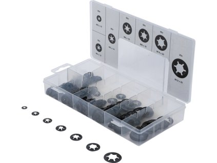 Pojistné podložky Starlock, M3 - M12, sada 340 ks - BGS 74414