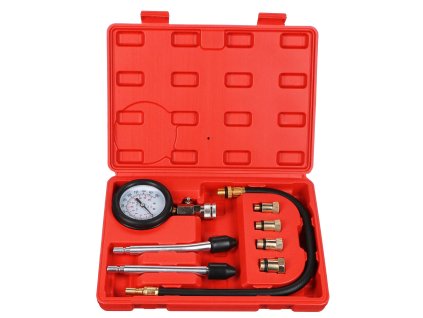 Sada pro testování komprese benzín.  motorů MECHANIC ENGINE TESTER 8, 0-20bar, 8ks SIXTOL