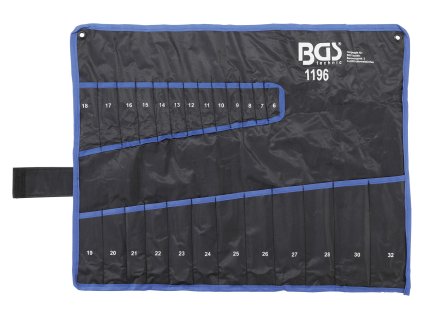 Obal na 25 ks plochých klíčů, pro velikosti 6-32 mm, tetronový - BGS 1196-LEER