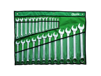 Očkoploché klíče, velikosti 6-36 mm, sada 25 ks v obalu - GOLA nářadí 600025