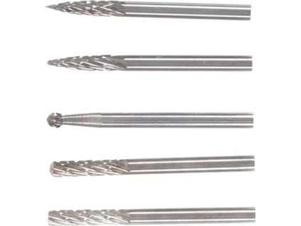 BGS Technic BGS 9596 Stopkové HSS frézy, extra krátké, dřík 3 mm (Sada 5 dílů)