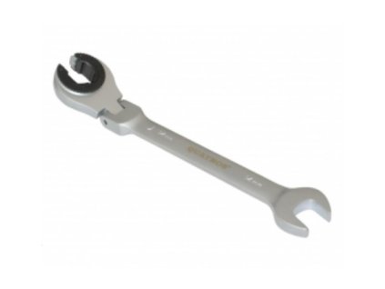 Očkoploché kloubové klíče s ráčnou na převlečné matice, různé velikosti - QUATROS