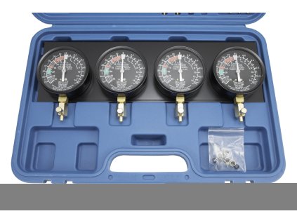 Tester na synchronizaci karburátorů, vakuometry + redukce - QUATROS QS30504