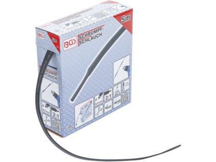 BGS Technic BGS 6852 Teplem smrštitelná trubička pr. 8 mm x 5 m. Černá