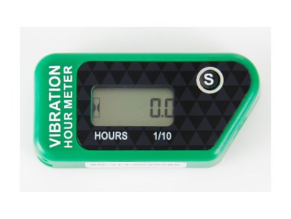 Vibrační měřiče motohodin, bezdrátové, různé barvy