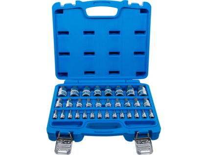 Zástrčné hlavice Imbus 1/4", 3/8" a 1/2", metrické a palcové, sada 32 ks - BGS 74258