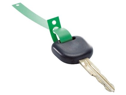 Klíčenky - visačky na klíče s poutkem plastové, balení 1000 ks, zelené