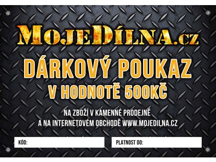 Dárkový poukaz MojeDílna.cz v hodnotě 500 Kč