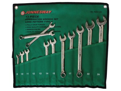 Očkoploché klíče, 8 - 24 mm, 6hranné, sada 12 kusů - JONNESWAY W264112S