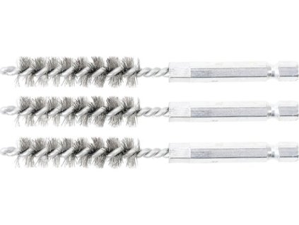 Sada kartáčů na vrtačku, 15 mm, 6hranné 1/4", ocelové, 3 ks - BGS 3078-15-S