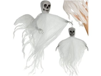 Bílá závěsná kostra, HALLOWEEN, Ruhhy