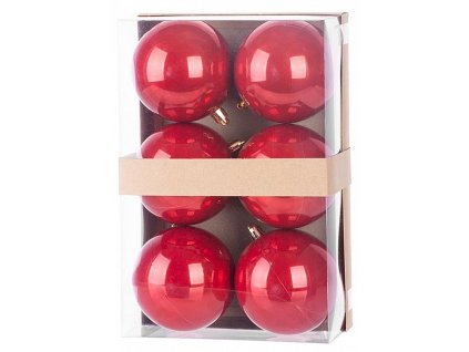 Baňky MagicHome červené, 8cm, 6ks