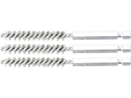 Sada kartáčů na vrtačku, 8 mm, 6hranné 1/4", ocelové, 3 ks - BGS 3078-8-S