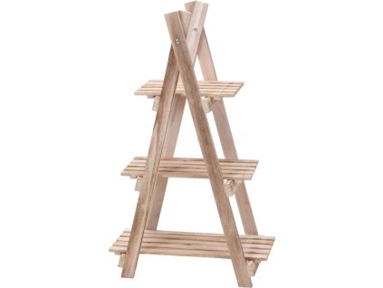 PROGARDEN Stojan na květiny dřevěný 3 patrový KO-KR2000200