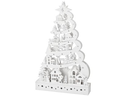 HOMESTYLING Vánoční dekorace stromek s LED osvětlením 45 cm bílý KO-AX5350620