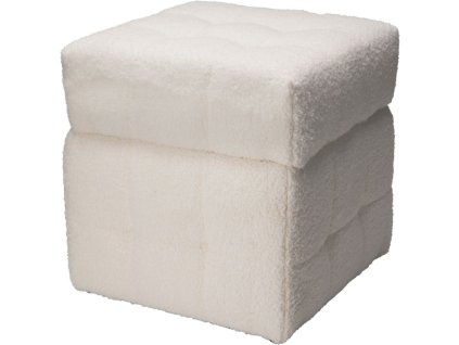 HOMESTYLING Taburet s úložným prostorem 38x38x37 cm bílá KO-NB1510850bila