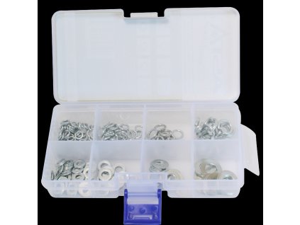 Podložky ploché a pérové, 4, 5, 6, 8 mm, ocelové, 250 ks - ASTA