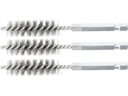 Sada kartáčů na vrtačku, 13 mm, 6hranné 1/4", ocelové, 3 ks - BGS 3078-13-S