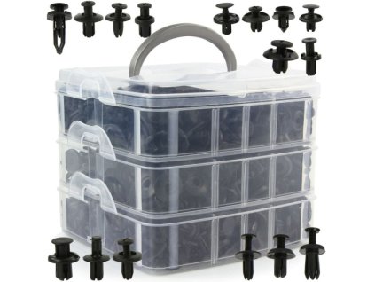 Plastové spojovací kolíky a příchytky 630ks MAR-POL