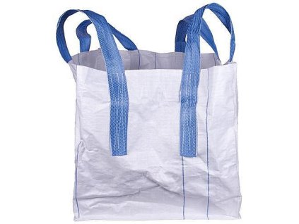 Vak BigBag 70x70x70cm, PP, 4 uši, bílý, rovné dno, max. 800kg