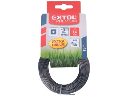 Struna s jádrem čtvercový profil 1.6 mm 15 m EXTOL PREMIUM