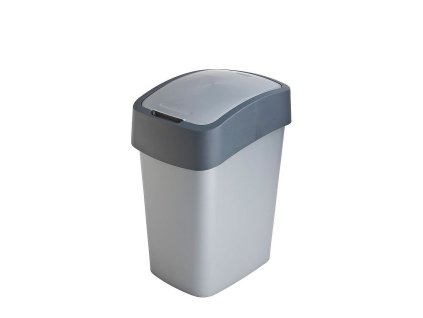Odpadkový koš Curver FLIP BIN antracit s šedým víkem, 25l